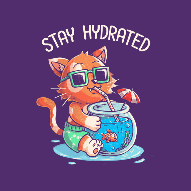 Stay Hydrated Cat-none polyester shower curtain-tobefonseca