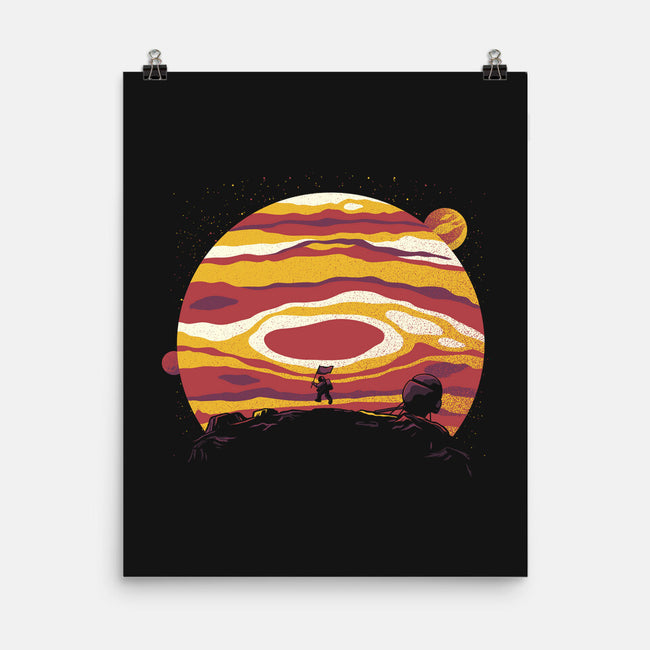 Moon Astronaut-none matte poster-tobefonseca