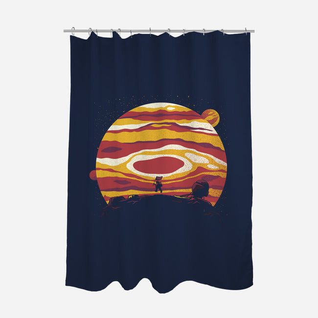 Moon Astronaut-none polyester shower curtain-tobefonseca