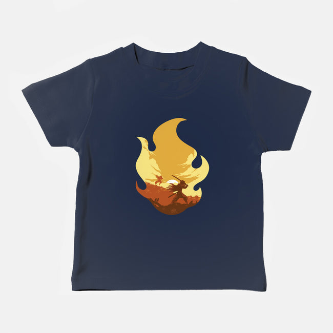 Rengoku's Flame-baby basic tee-RamenBoy