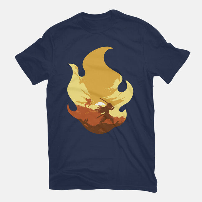 Rengoku's Flame-mens basic tee-RamenBoy