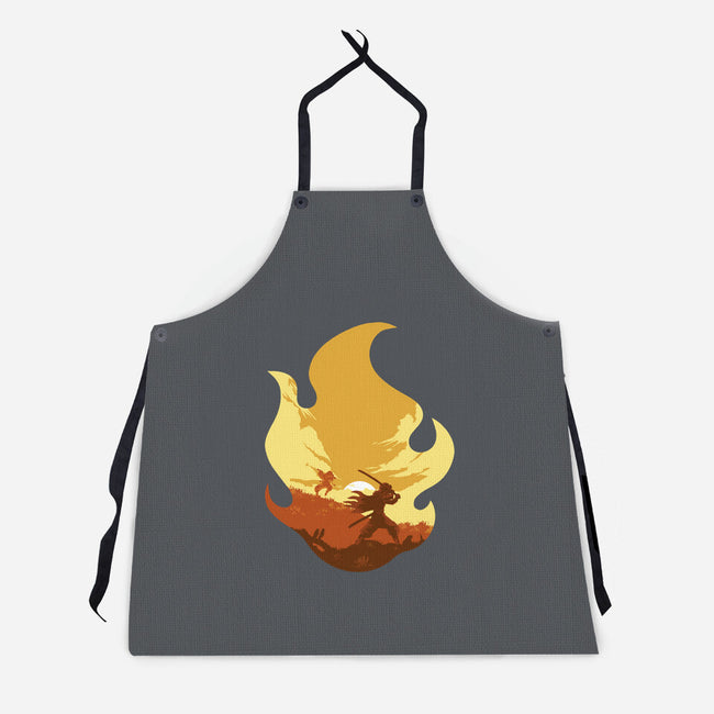 Rengoku's Flame-unisex kitchen apron-RamenBoy