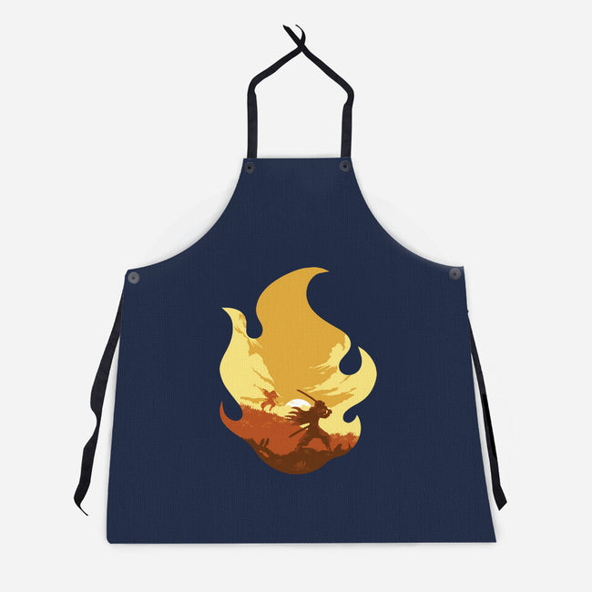 Rengoku's Flame-unisex kitchen apron-RamenBoy