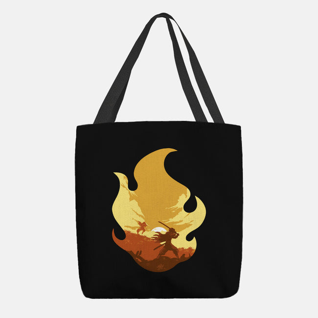 Rengoku's Flame-none basic tote bag-RamenBoy