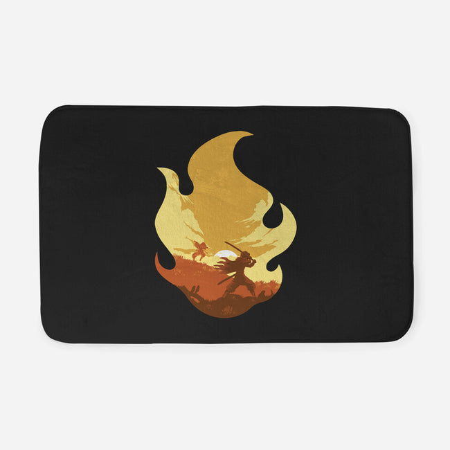 Rengoku's Flame-none memory foam bath mat-RamenBoy