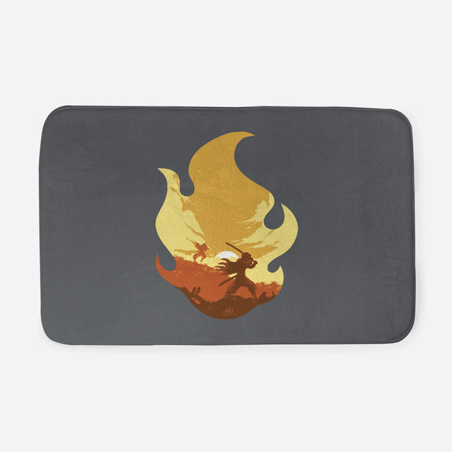 Rengoku's Flame-none memory foam bath mat-RamenBoy