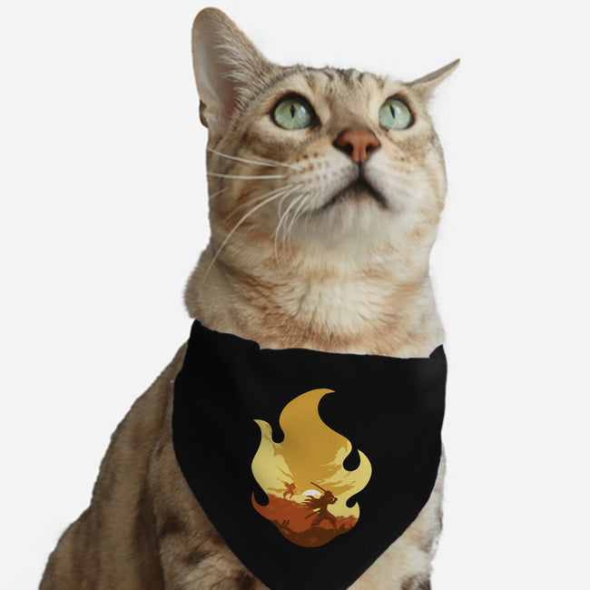 Rengoku's Flame-cat adjustable pet collar-RamenBoy