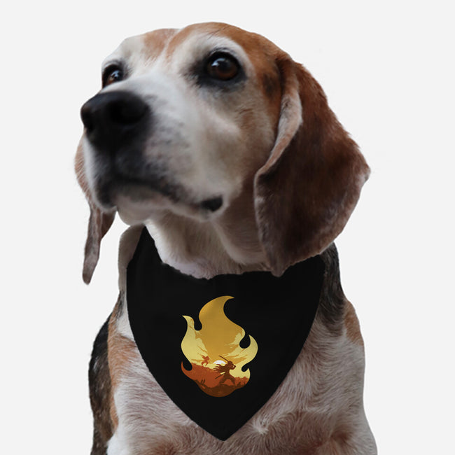 Rengoku's Flame-dog adjustable pet collar-RamenBoy