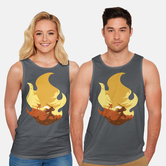 Rengoku's Flame-unisex basic tank-RamenBoy