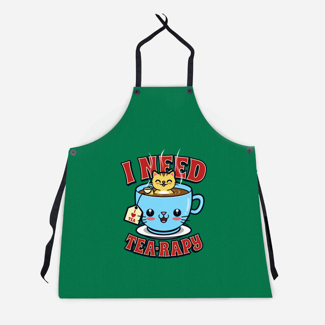 I Need Tea-rapy-unisex kitchen apron-Boggs Nicolas