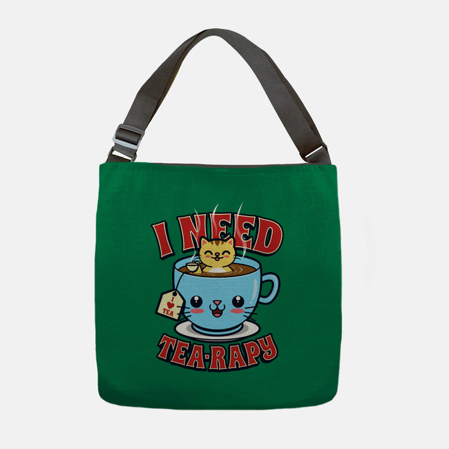 I Need Tea-rapy-none adjustable tote bag-Boggs Nicolas