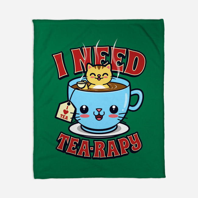 I Need Tea-rapy-none fleece blanket-Boggs Nicolas