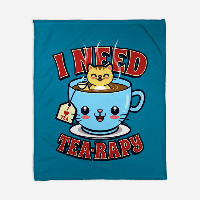 I Need Tea-rapy-none fleece blanket-Boggs Nicolas