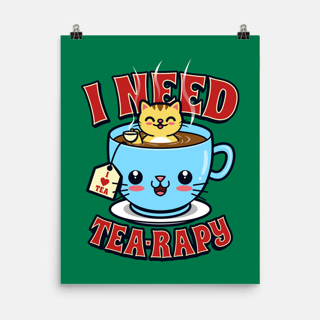 I Need Tea-rapy-none matte poster-Boggs Nicolas