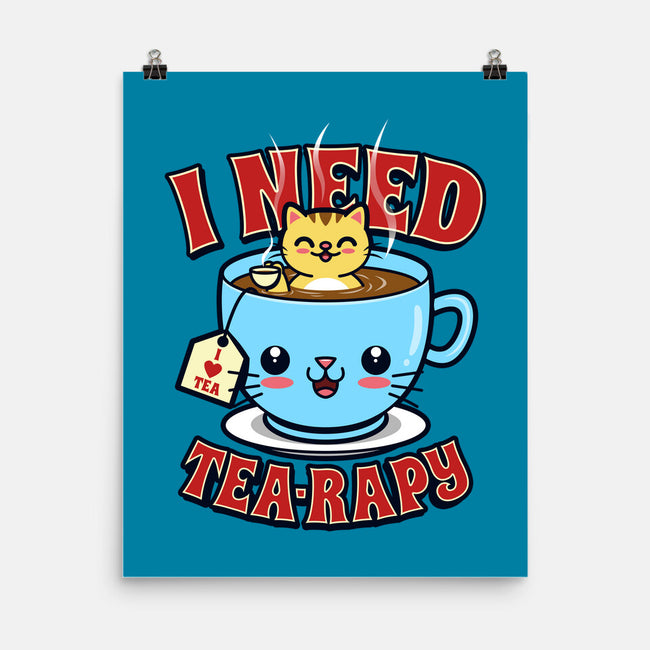 I Need Tea-rapy-none matte poster-Boggs Nicolas