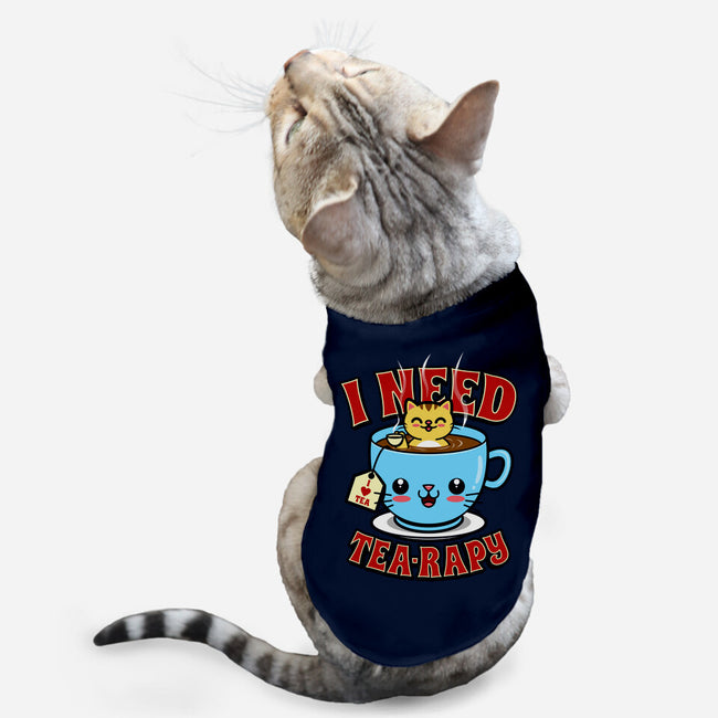 I Need Tea-rapy-cat basic pet tank-Boggs Nicolas