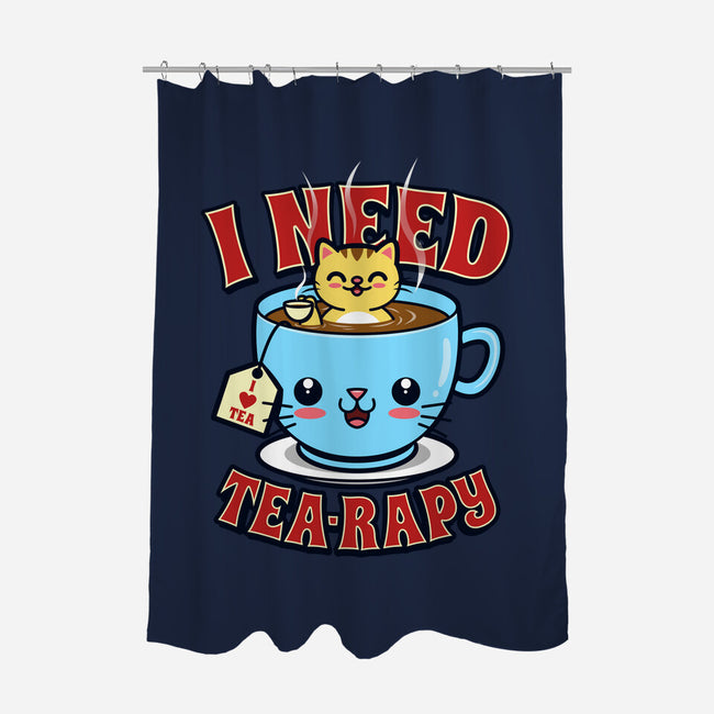 I Need Tea-rapy-none polyester shower curtain-Boggs Nicolas