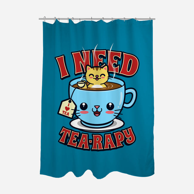 I Need Tea-rapy-none polyester shower curtain-Boggs Nicolas