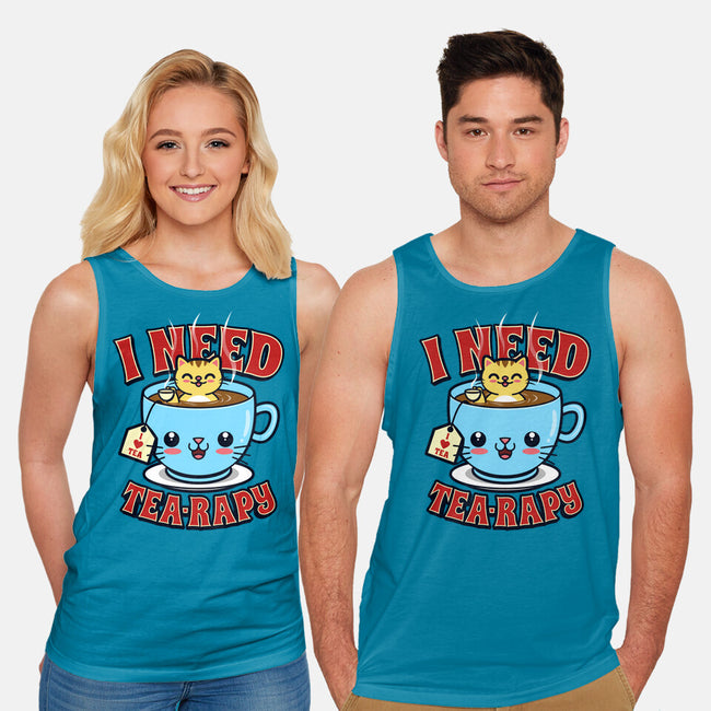 I Need Tea-rapy-unisex basic tank-Boggs Nicolas