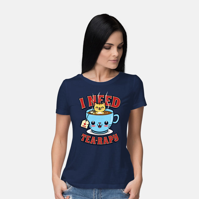I Need Tea-rapy-womens basic tee-Boggs Nicolas