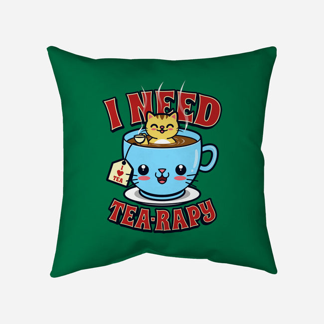 I Need Tea-rapy-none removable cover w insert throw pillow-Boggs Nicolas