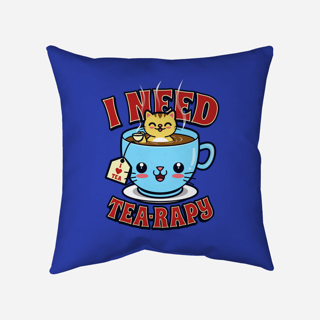 I Need Tea-rapy-none removable cover w insert throw pillow-Boggs Nicolas
