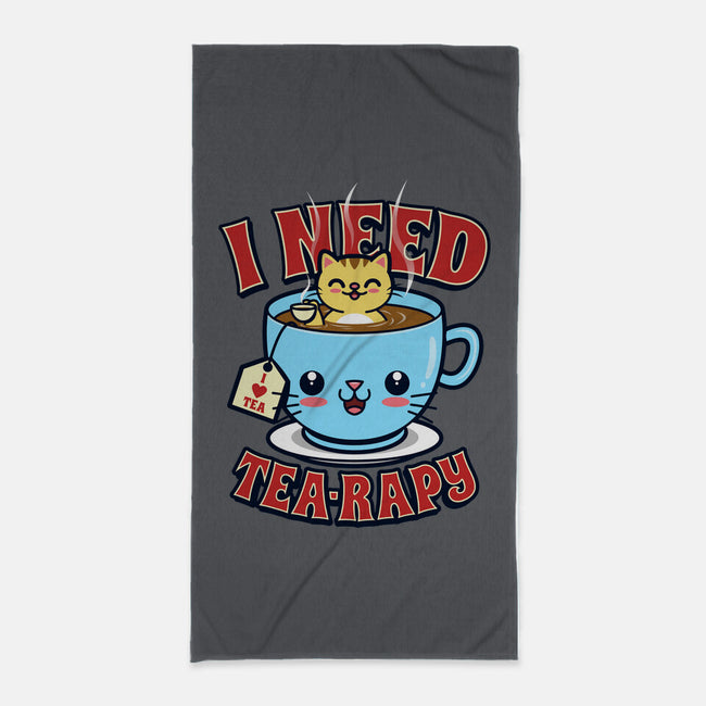 I Need Tea-rapy-none beach towel-Boggs Nicolas