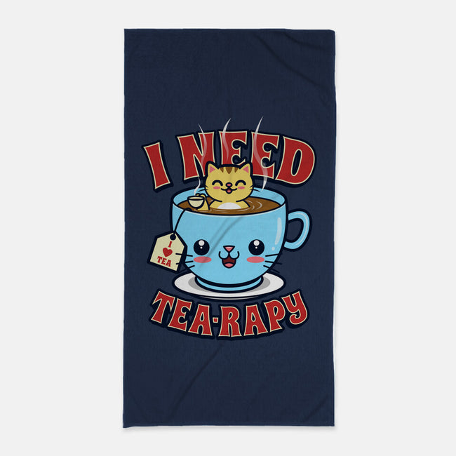 I Need Tea-rapy-none beach towel-Boggs Nicolas