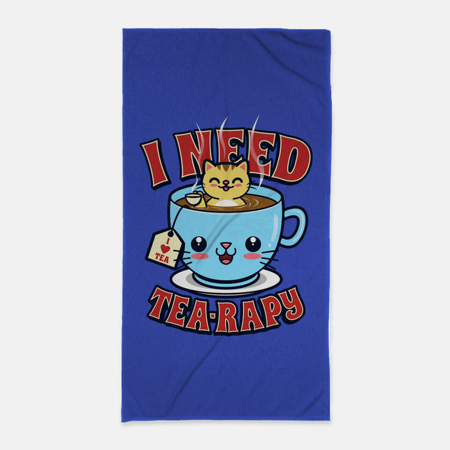 I Need Tea-rapy-none beach towel-Boggs Nicolas