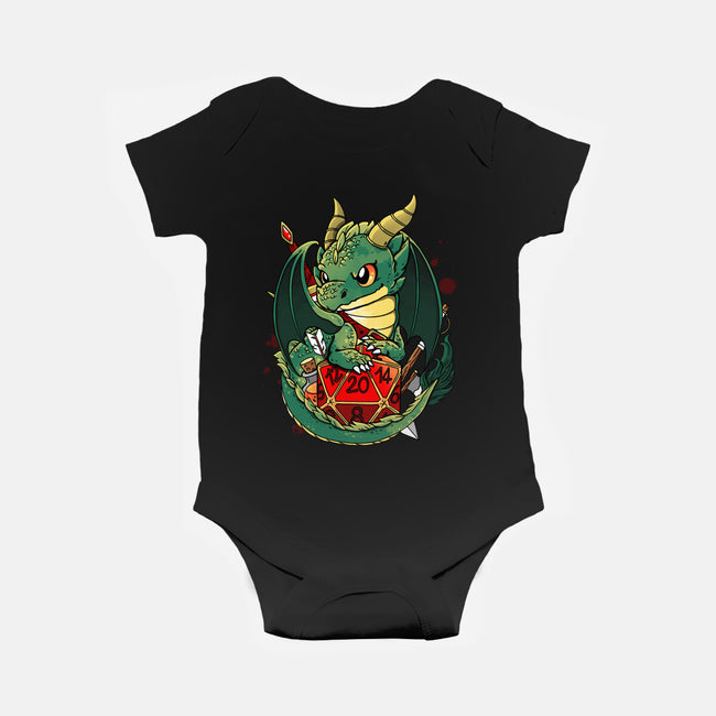 Dragon Role Dice-baby basic onesie-Vallina84