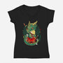 Dragon Role Dice-womens v-neck tee-Vallina84