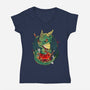 Dragon Role Dice-womens v-neck tee-Vallina84