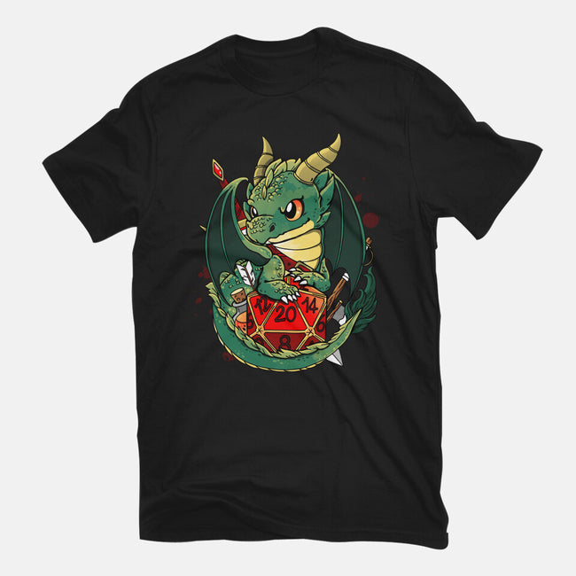 Dragon Role Dice-mens basic tee-Vallina84