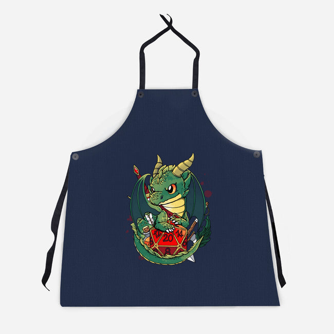 Dragon Role Dice-unisex kitchen apron-Vallina84