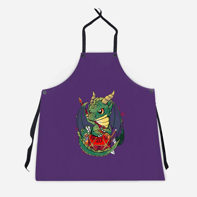 Dragon Role Dice-unisex kitchen apron-Vallina84