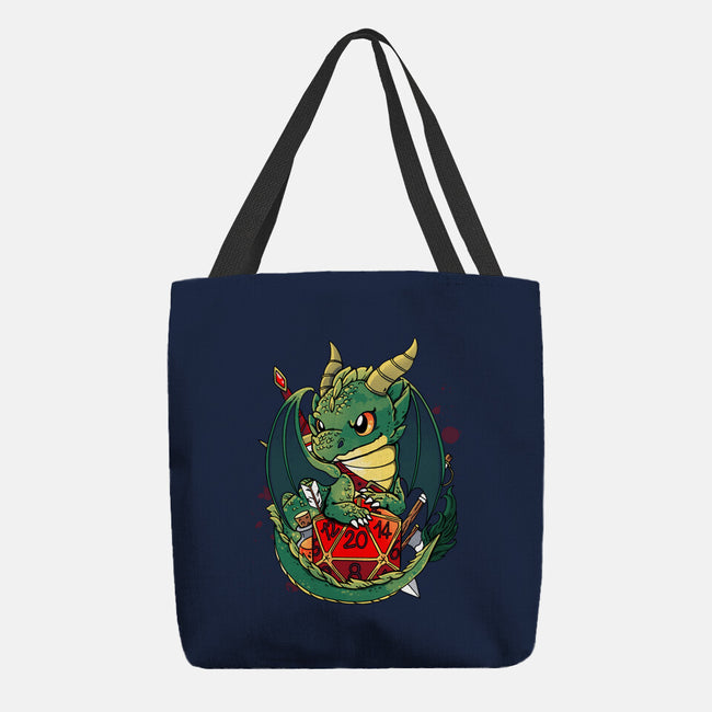 Dragon Role Dice-none basic tote bag-Vallina84