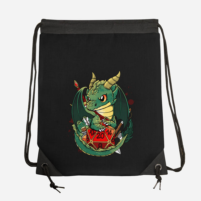 Dragon Role Dice-none drawstring bag-Vallina84