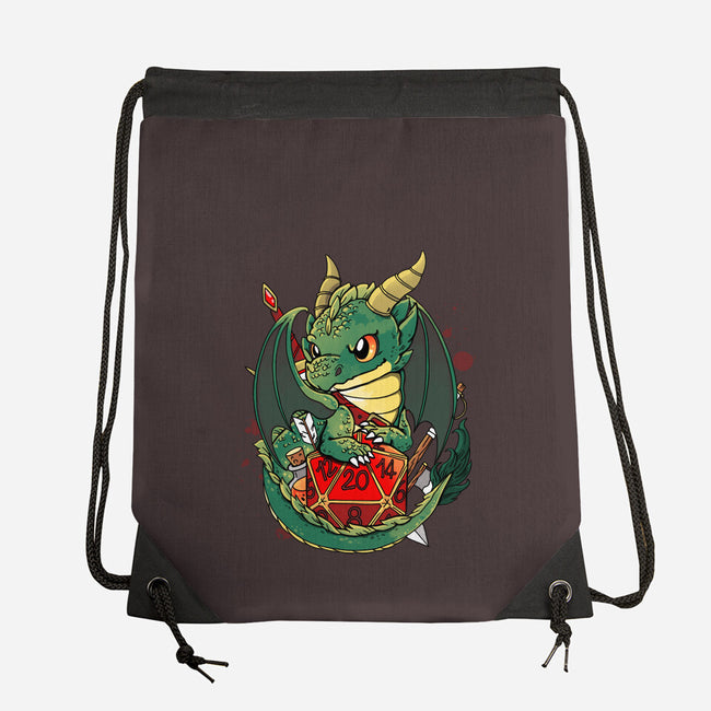 Dragon Role Dice-none drawstring bag-Vallina84