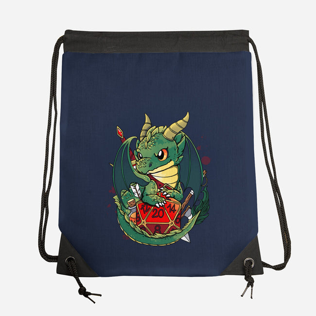 Dragon Role Dice-none drawstring bag-Vallina84