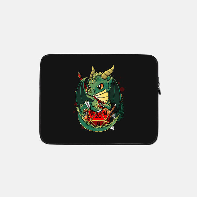 Dragon Role Dice-none zippered laptop sleeve-Vallina84
