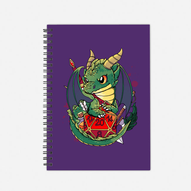 Dragon Role Dice-none dot grid notebook-Vallina84