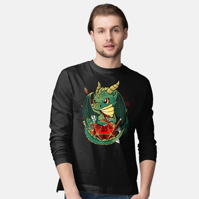 Dragon Role Dice-mens long sleeved tee-Vallina84