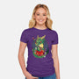 Dragon Role Dice-womens fitted tee-Vallina84
