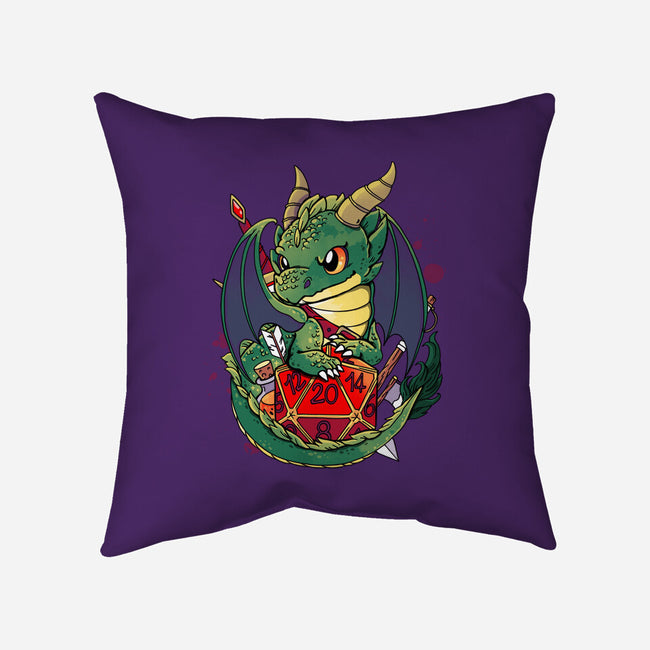 Dragon Role Dice-none removable cover throw pillow-Vallina84