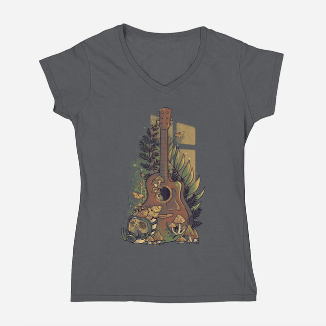 Survival Song-womens v-neck tee-eduely