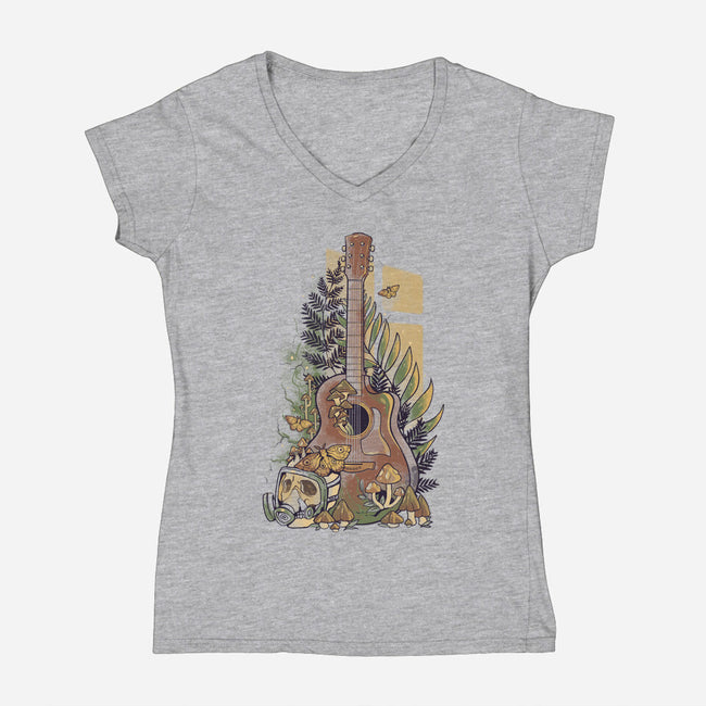 Survival Song-womens v-neck tee-eduely