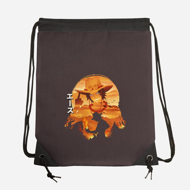 Ace Sunset-none drawstring bag-dandingeroz