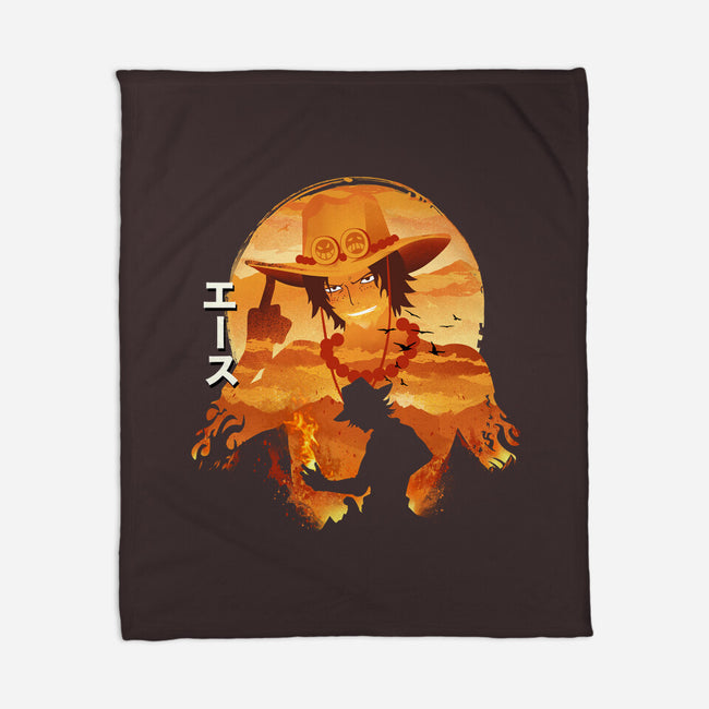 Ace Sunset-none fleece blanket-dandingeroz