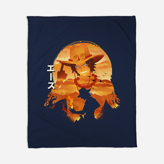 Ace Sunset-none fleece blanket-dandingeroz