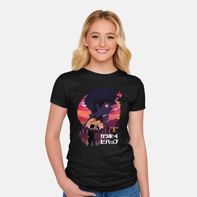 See Ya In Space-womens fitted tee-dandingeroz